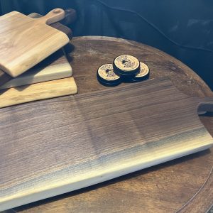 Extra Large Live Edge Walnut Board with Ergonomic Handle